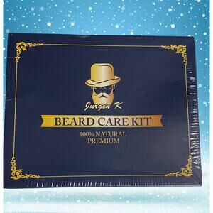 Jurgen K Beard Care Kit NEW Sealed 2026 Exp – Oil Balm Brush Comb Gift Set